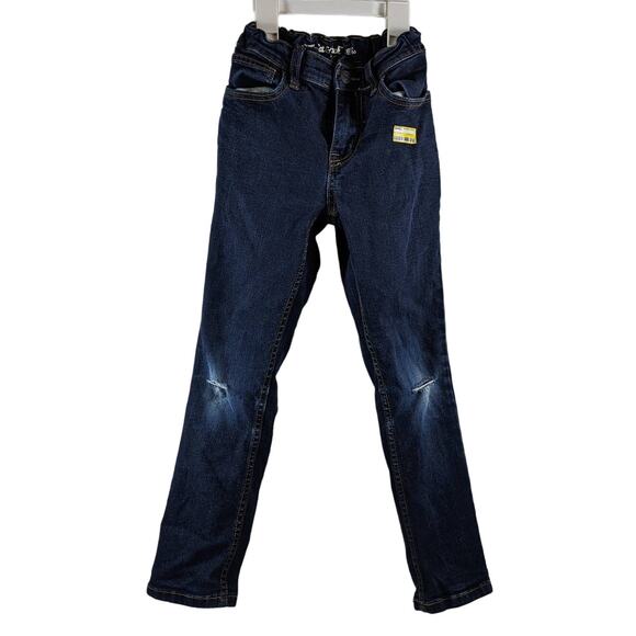 Skinny Jeans Distressed Stretchy Denim Adjustable Waist Cat & Jack 8 Pockets Zip - Picture 1 of 7